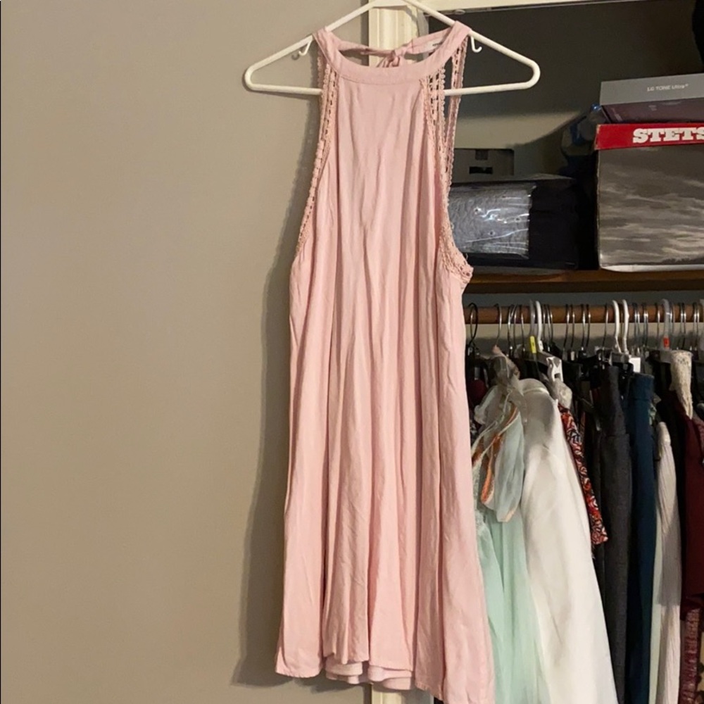 Pink summer halter dress!